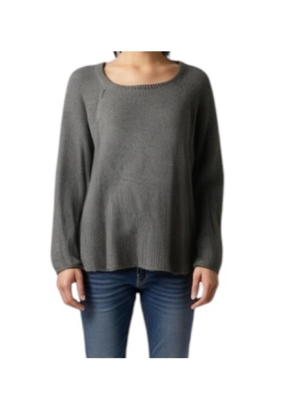 Wooden Ships Gray Knit Wool and Mohair Blend Tunic Sweater Size M/L